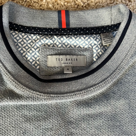 NWOT TED BAKER Crewneck Gray Sweater - Picture 10 of 11